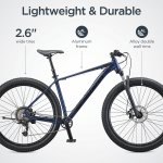 Schwinn Axum DP Mountain Bike with Mechanical Seat Post, Large 19-Inch Men's Style Frame, Blue