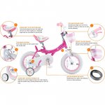 Royalbaby Bunny Girls Bike Fuchsia 12 In Kids bike