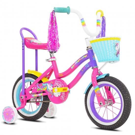 LittleMissMatched 12 In. Let You Be You Unicorn Bike, Pink and Purple