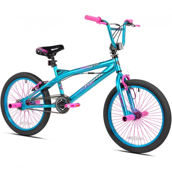 Kent bike 20\" Girls Trouble BMX Bike, Aqua and Pink