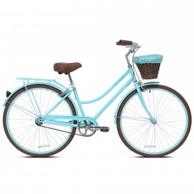 Kent bike 700C Providence Ladies Cruiser Bike, Light Blue and Brown