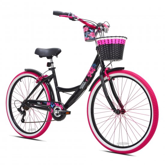 Susan G Komen 26\" Women\'s Cruiser Bike, Black/Pink