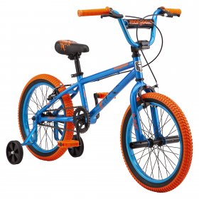 Mongoose Burst Kids bike, Single Speed, 18 In. Wheels, Blue and Orange