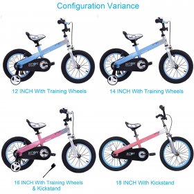 RoyalBaby Buttons Matte Pink 12 inch Kid's bike With Training Wheels