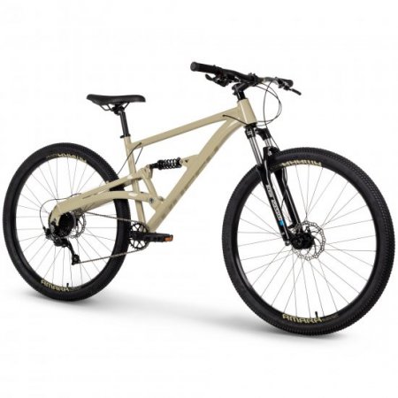 Huffy Amara 29-inch 9-Speed Aluminum Dual Suspension Mountain bike for Men, Tan