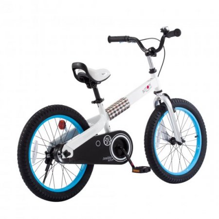 Royalbaby Buttons 18 In. Kid's bike White with Blue Rims and Kickstand