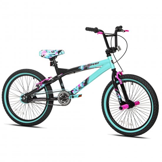 Kent bike 20\" Girl\'s Tempest bike, Black/Aqua