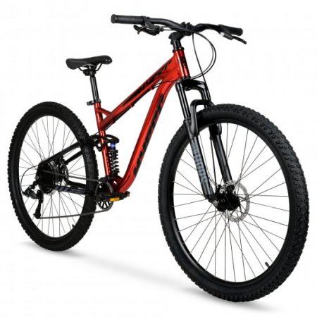 Hyper bike Men's 29 In. Explorer Dual Suspension Mountain Bike, Red