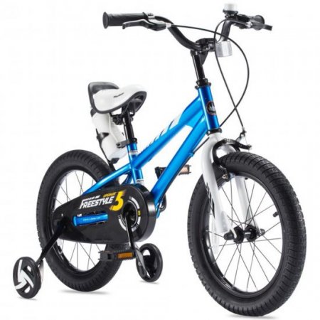 Royalbaby BMX Freestyle 12 In. Kid's Bike, Blue with two hand brakes (Open Box)