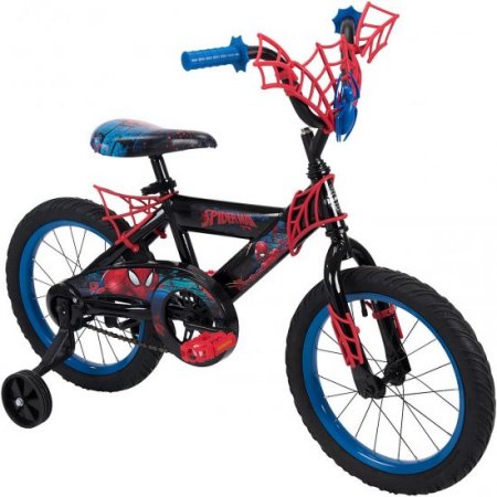 Huffy Marvel Spider-Man 16" Bike with WebTrap Handlebar Plaque