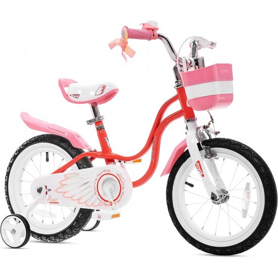 Royalbaby Little Swan Red 16 Girl\'s bike with Training Wheels and Basket