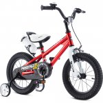 Royalbaby Freestyle Kids Bike 16 In. Girls and Boys Kids bike Red with Training Wheels and Kickstand