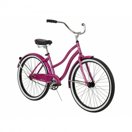 Huffy 26 In. Cranbrook Women\'s Beach Cruiser Bike, Pink, bike