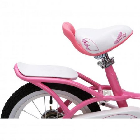 Royalbaby Little Swan Girls and Kid's 12 In. Children's Beginner bike with Training Wheels Basket, Pink and white