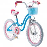 Royalbaby Girls Kids Bike Stargirl 18 In. bike Basket Kickstand Blue Child's Cycle