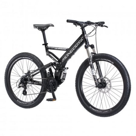 Mongoose Blackcomb Mountain Bike, 26-inch wheels, 24 speeds, Black, Men's