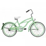 Micargi JETTA 20' Beach Cruiser Coaster Brake Single Speed Stainless Steel Spokes One Piece Crank Alloy Baby Blue Rims 36H Color: BABY BLUE