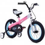 RoyalBaby Buttons Matte Pink 12 inch Kid's bike With Training Wheels