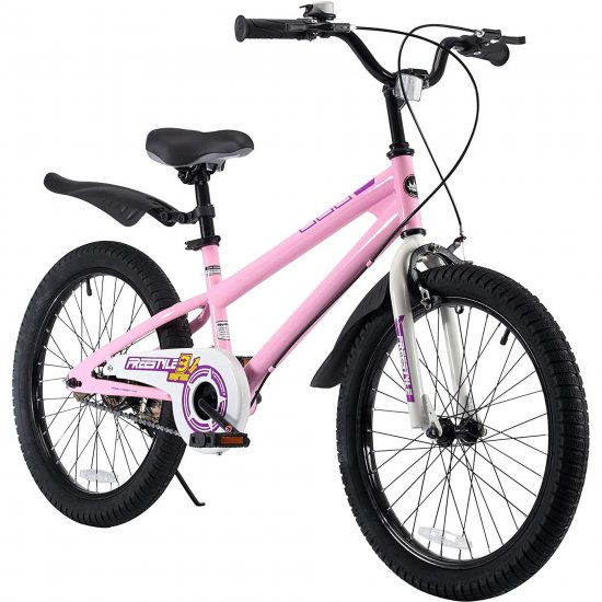 Royalbaby Freestyle Kid\'s Bike 20 In. Girl\'s and Boy\'s Kid\'s bike Pink and Black with Kickstand