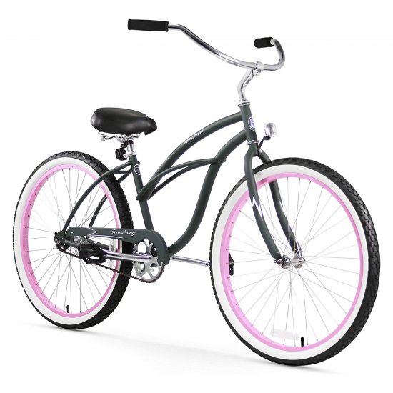 Firmstrong Urban Lady, 26 In., Women\'s, Single Speed bike, Army Green and Pink