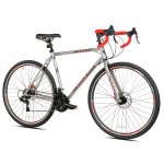 Kent bike 700c Eagle Ridge Adventure Gravel Men's Large Bike, Silver, Red