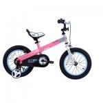 RoyalBaby Buttons Matte Pink 12 inch Kid's bike With Training Wheels