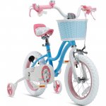 Royalbaby Girls Kids Bike Star girl 16 In. bike Basket Training Wheels Kickstand Blue Child's Cycle