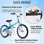 RoyalBaby 20 Inch Formula Toddler and Kids Bike with Training Wheels Child bike Blue