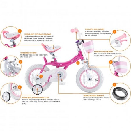 Royalbaby Bunny Girls Bike Fuchsia 12 In Kids bike