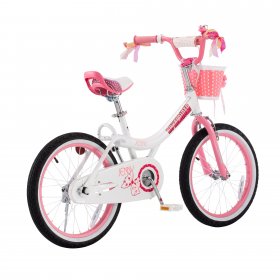 RoyalBaby Jenny Princess 18 inch Girl's bike, White & Pink