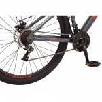 Mongoose Durham mountain bike, 21 speeds, 29-inch wheels, gray, mens style