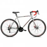 Kent bike 700c Eagle Ridge Adventure Gravel Men's Large Bike, Silver, Red