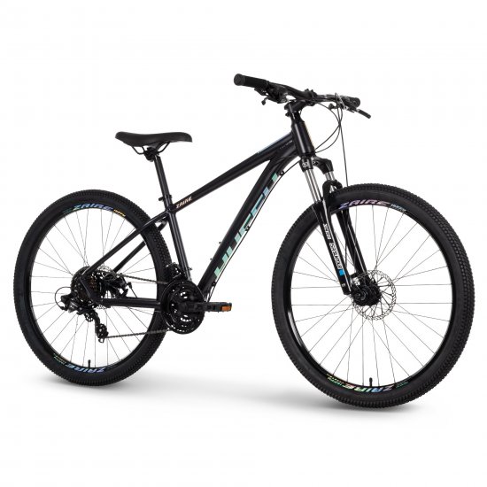 Huffy Zaire Mens\' 27.5\" 21 Speed Aluminum Hardtail Mountain bike, Black