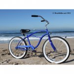 24" Firmstrong Urban Man Single Speed Beach Cruiser bike, Royal Blue