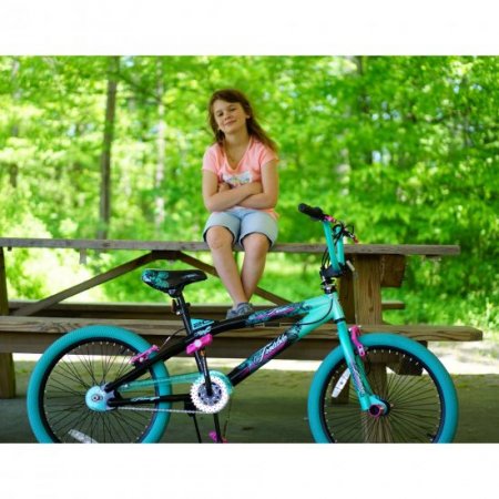 Kent 20" Girls BMX Bike, Trouble, Aqua/Black/Pink