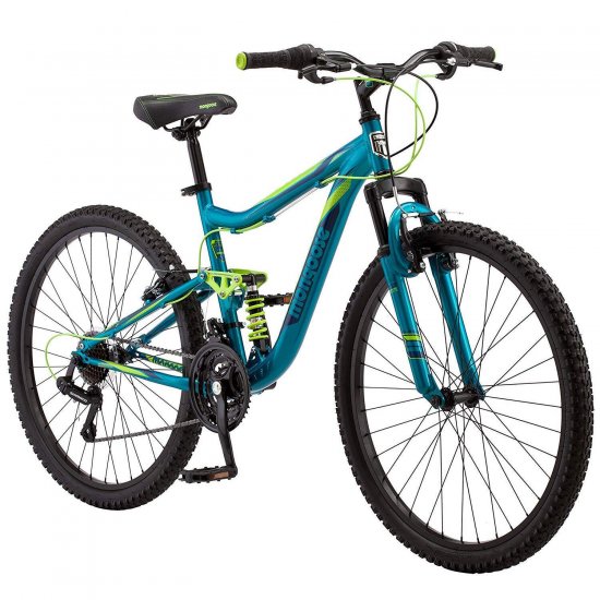 Mongoose Status 2.2 bike-Color: Teal, Size: 26 In. , Style: Women\'s Full/Susp