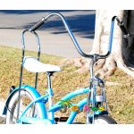 Micargi HERO 20" Beach Cruiser Coaster Brake Single Speed with Banana Seat Stainless Steel Spokes One Piece Crank Alloy Rims 36H Color: Baby Blue