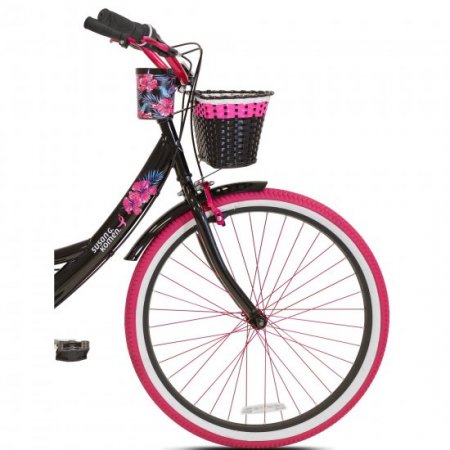 Susan G Komen 26" Women's Cruiser Bike, Black/Pink