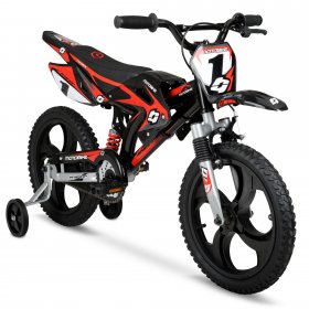 Hyper bike 16in Kids Mag Wheels Motobike, Black/Red