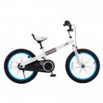 Royalbaby Buttons 18 In. Kid's bike White with Blue Rims and Kickstand