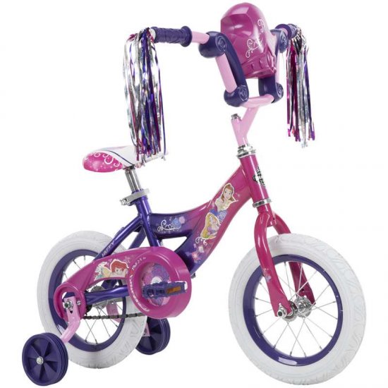 Huffy Disney Minnie Mouse Girls\' Bike with Training Wheels, 12 In. 22250