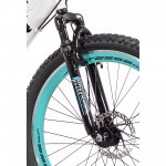 Kent bike 26 In. KZR Mountain Women's Bike, White and Teal Rim