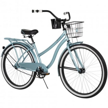 Huffy 26" Baypointe Women's Cruiser Bike with Basket, Pool Blue