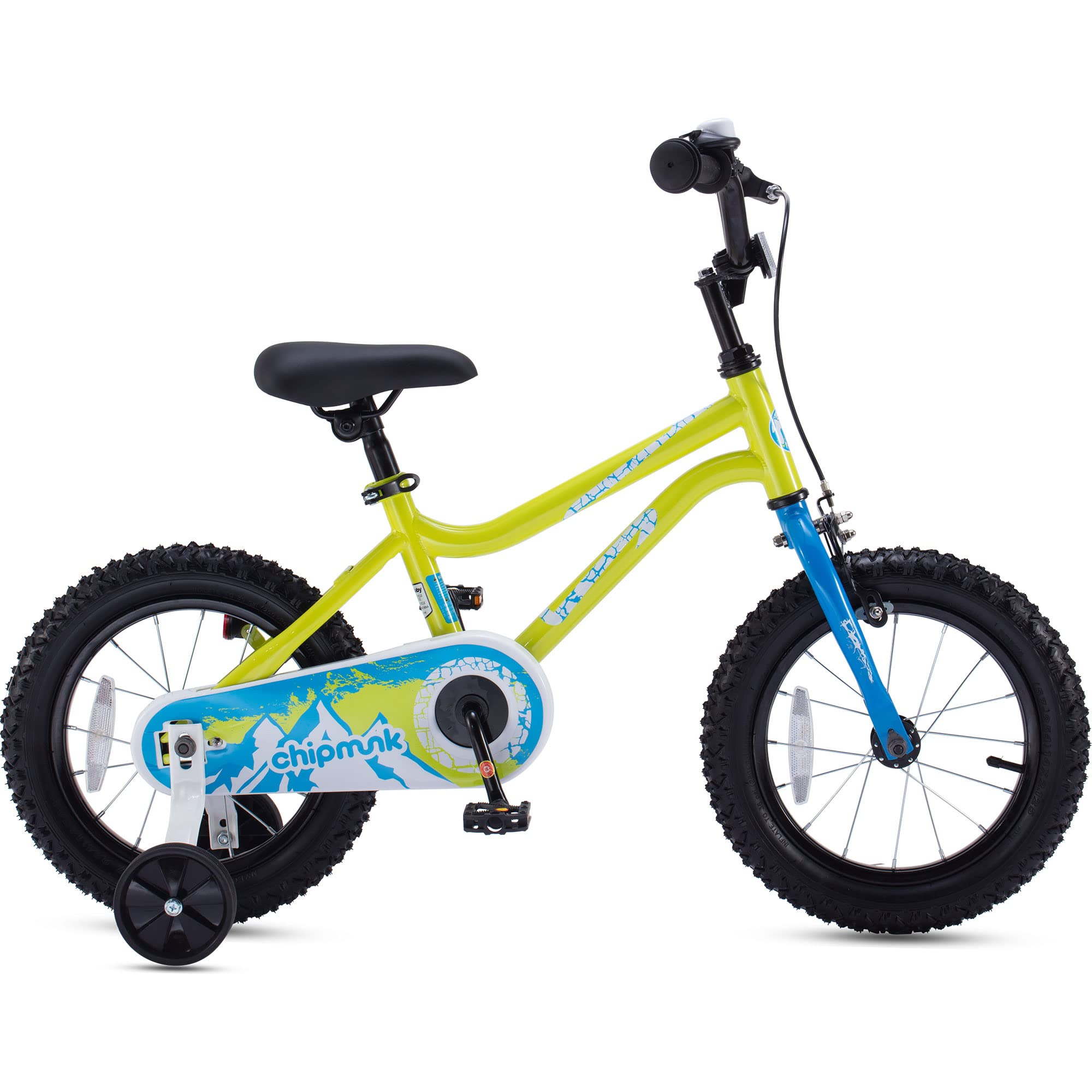 RoyalBaby Chipmunk Kids Bike Boys Girls 16 Inch bike with Training Wheels and Kickstand Green